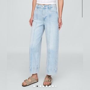 GAP Women's High Rise Stride Wide Leg Ankle Jeans